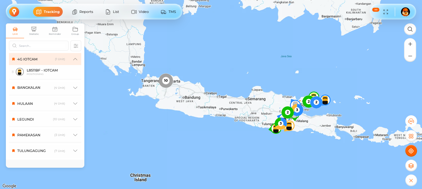 Screenshot Orin GPS: Pelacakan Armada & Telemetri Skala Besar