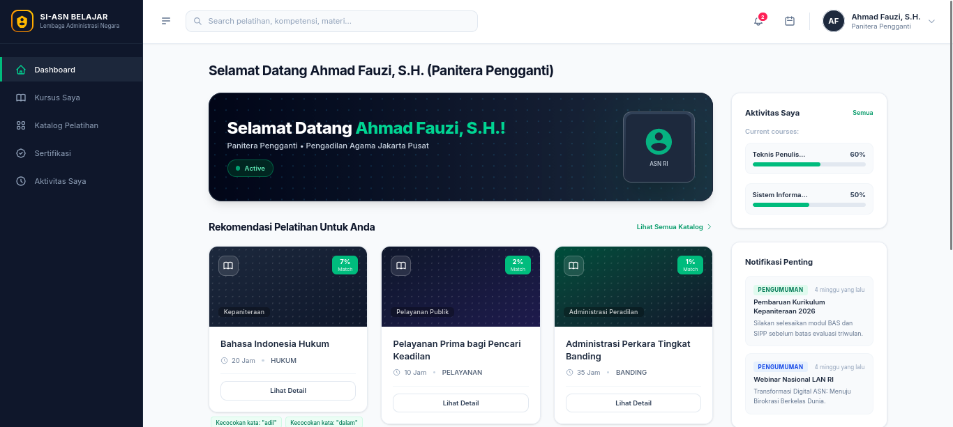SI ASN Belajar — Portal E-Learning